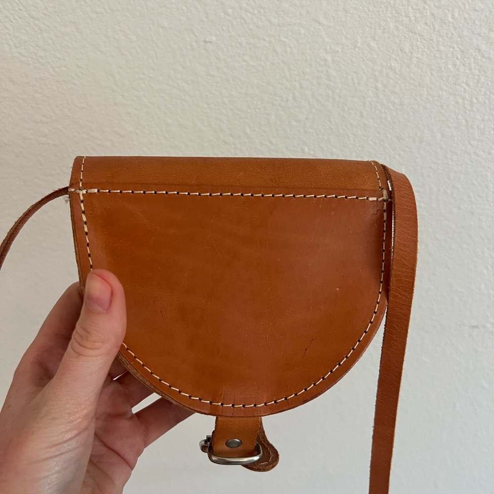 Handmade mini crossbody purse crafted from genuine leather in Greece 🇬🇷 - Picture 6 of 9